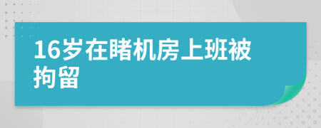 16岁在睹机房上班被拘留