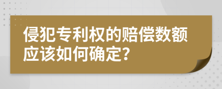 侵犯专利权的赔偿数额应该如何确定？