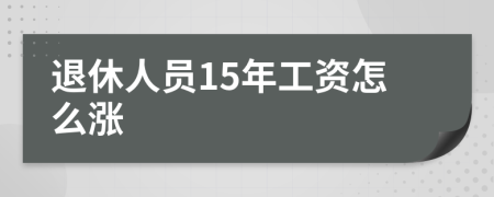 退休人员15年工资怎么涨