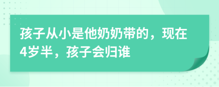 孩子从小是他奶奶带的，现在4岁半，孩子会归谁