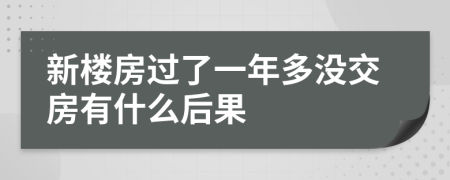 新楼房过了一年多没交房有什么后果