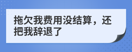 拖欠我费用没结算，还把我辞退了