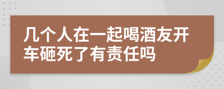 几个人在一起喝酒友开车砸死了有责任吗