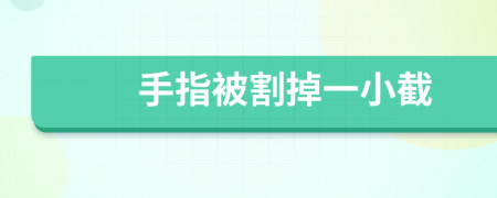 手指被割掉一小截