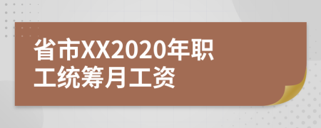 省市XX2020年职工统筹月工资