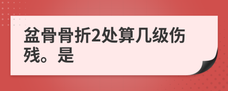 盆骨骨折2处算几级伤残。是