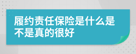 履约责任保险是什么是不是真的很好