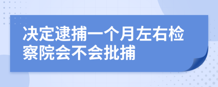 决定逮捕一个月左右检察院会不会批捕