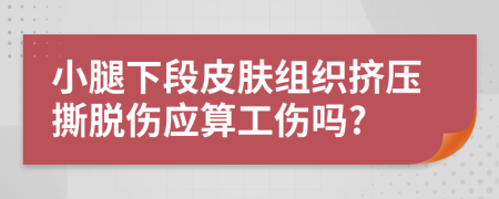 小腿下段皮肤组织挤压撕脱伤应算工伤吗?