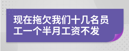 现在拖欠我们十几名员工一个半月工资不发