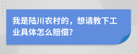 我是陆川农村的，想请教下工业具体怎么赔偿？