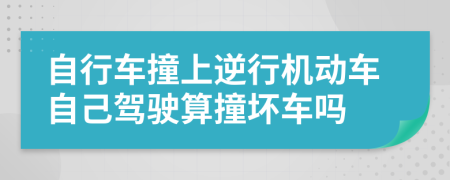 自行车撞上逆行机动车自己驾驶算撞坏车吗