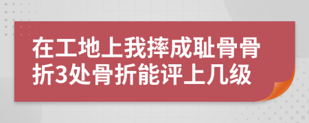 在工地上我摔成耻骨骨折3处骨折能评上几级