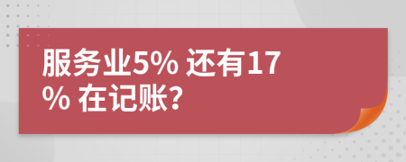 服务业5% 还有17% 在记账？