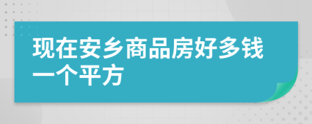 现在安乡商品房好多钱一个平方