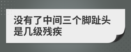 没有了中间三个脚趾头是几级残疾