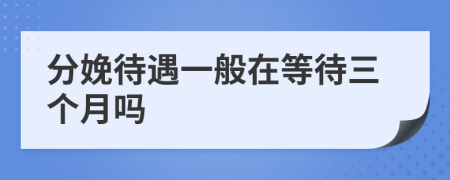 分娩待遇一般在等待三个月吗