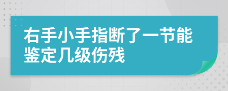 右手小手指断了一节能鉴定几级伤残