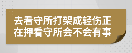 去看守所打架成轻伤正在押看守所会不会有事