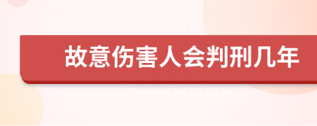 故意伤害人会判刑几年