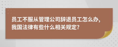 员工不服从管理公司辞退员工怎么办,我国法律有些什么相关规定?