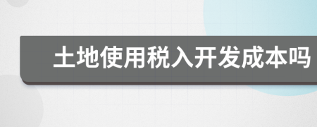 土地使用税入开发成本吗