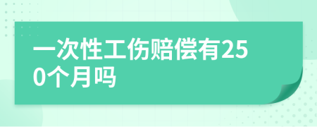 一次性工伤赔偿有250个月吗