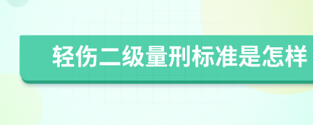 轻伤二级量刑标准是怎样