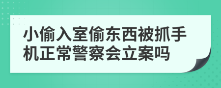 小偷入室偷东西被抓手机正常警察会立案吗