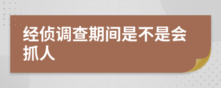 经侦调查期间是不是会抓人