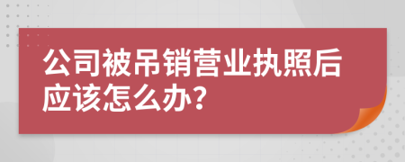 公司被吊销营业执照后应该怎么办？