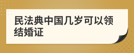 民法典中国几岁可以领结婚证