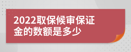 2022取保候审保证金的数额是多少