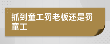 抓到童工罚老板还是罚童工