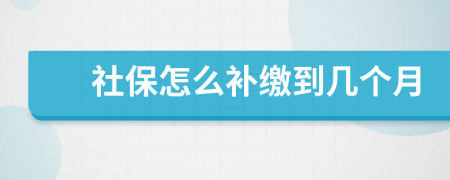 社保怎么补缴到几个月