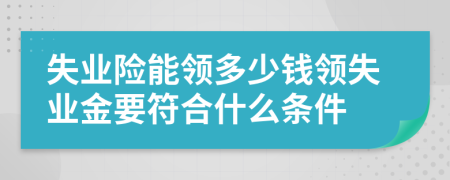 失业险能领多少钱领失业金要符合什么条件