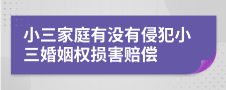 小三家庭有没有侵犯小三婚姻权损害赔偿