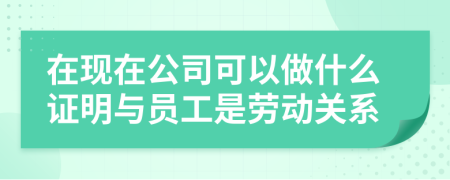 在现在公司可以做什么证明与员工是劳动关系