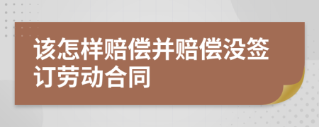 该怎样赔偿并赔偿没签订劳动合同