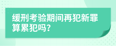 缓刑考验期间再犯新罪算累犯吗？