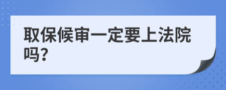 取保候审一定要上法院吗？