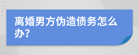 离婚男方伪造债务怎么办？