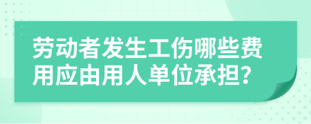 劳动者发生工伤哪些费用应由用人单位承担？