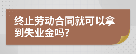 终止劳动合同就可以拿到失业金吗?