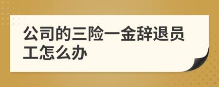 公司的三险一金辞退员工怎么办