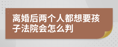 离婚后两个人都想要孩子法院会怎么判