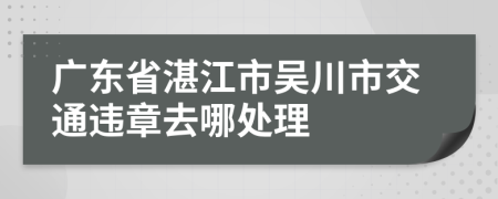 广东省湛江市吴川市交通违章去哪处理