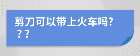 剪刀可以带上火车吗? ? ?