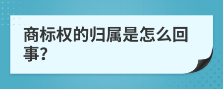 商标权的归属是怎么回事？