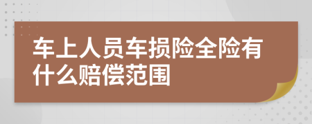 车上人员车损险全险有什么赔偿范围
